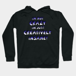 I’m Not Crazy Just Creatively Insane Hoodie